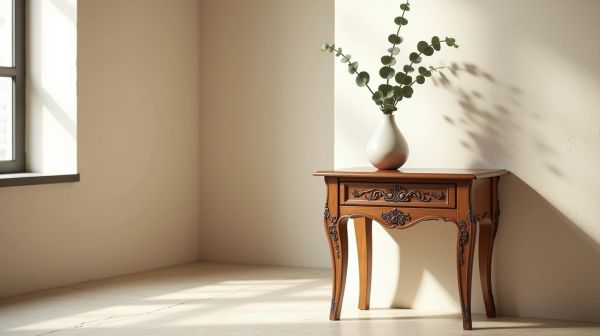 Une table d'appoint remplissante : entre modernité et tradition